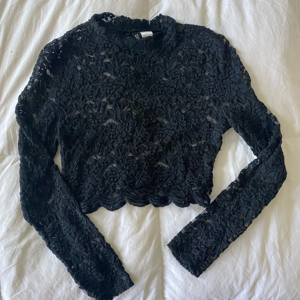 Gothic black lace top